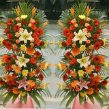 三层开业花篮/一对花篮报价--吉利生财花篮