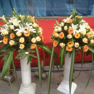 罗马柱开业花篮/一对花篮--成功的喜悦花篮