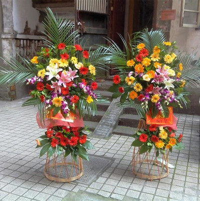 双层开业花篮/一对花篮--财源若海花篮