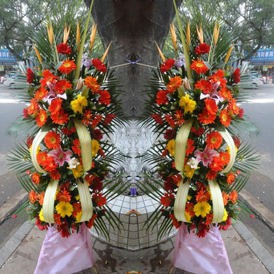 三层开业花篮/一对花篮--日进斗金花篮