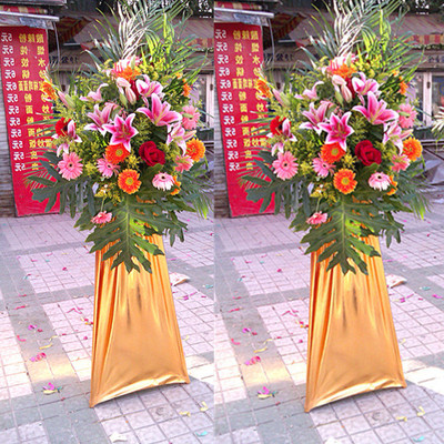 单层开业花篮/一对花篮--一帆风顺花篮