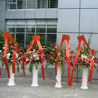 罗马柱花篮/一对花篮报价--好运吉祥花篮