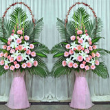 单层开业花篮/一个花篮报价--兴旺发达花篮