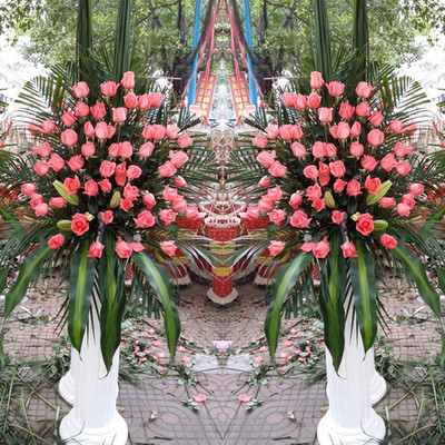 罗马柱开业花篮/一个花篮--兴业长新花篮