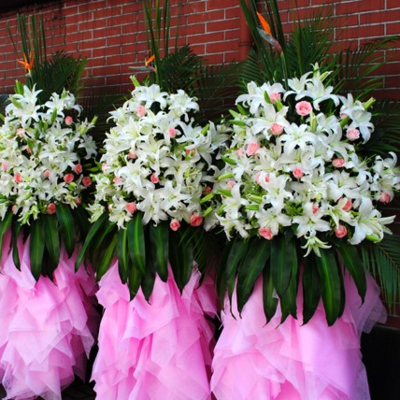 罗马柱开业花篮/一对花篮--开业大吉照花篮